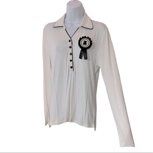 NWOT TOUS Button Up Long Sleeve Shirt with Bear Pin - Size XL - Picture 2 of 7